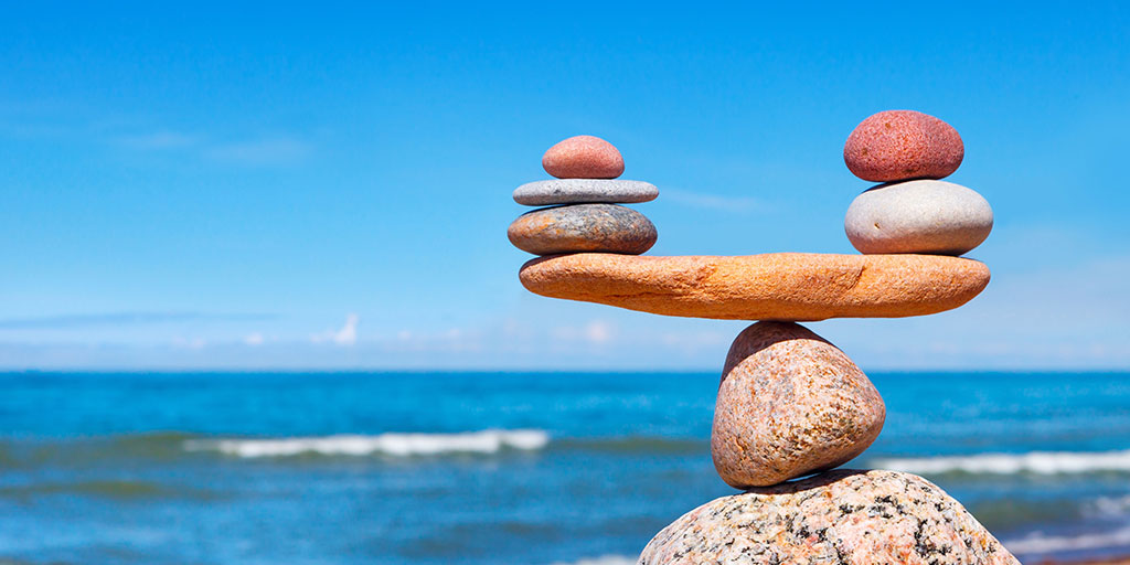 rocks balancing by the sea